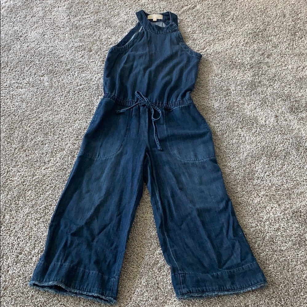 Cloth & Stone denim wide leg romper XS